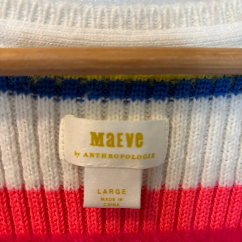 Maeve Anthropologie Scoop Neck Eyelash Stretch Sweater Top Women’s Large